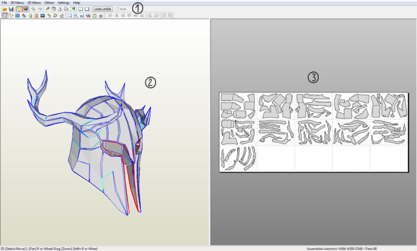 Pepakura Interface