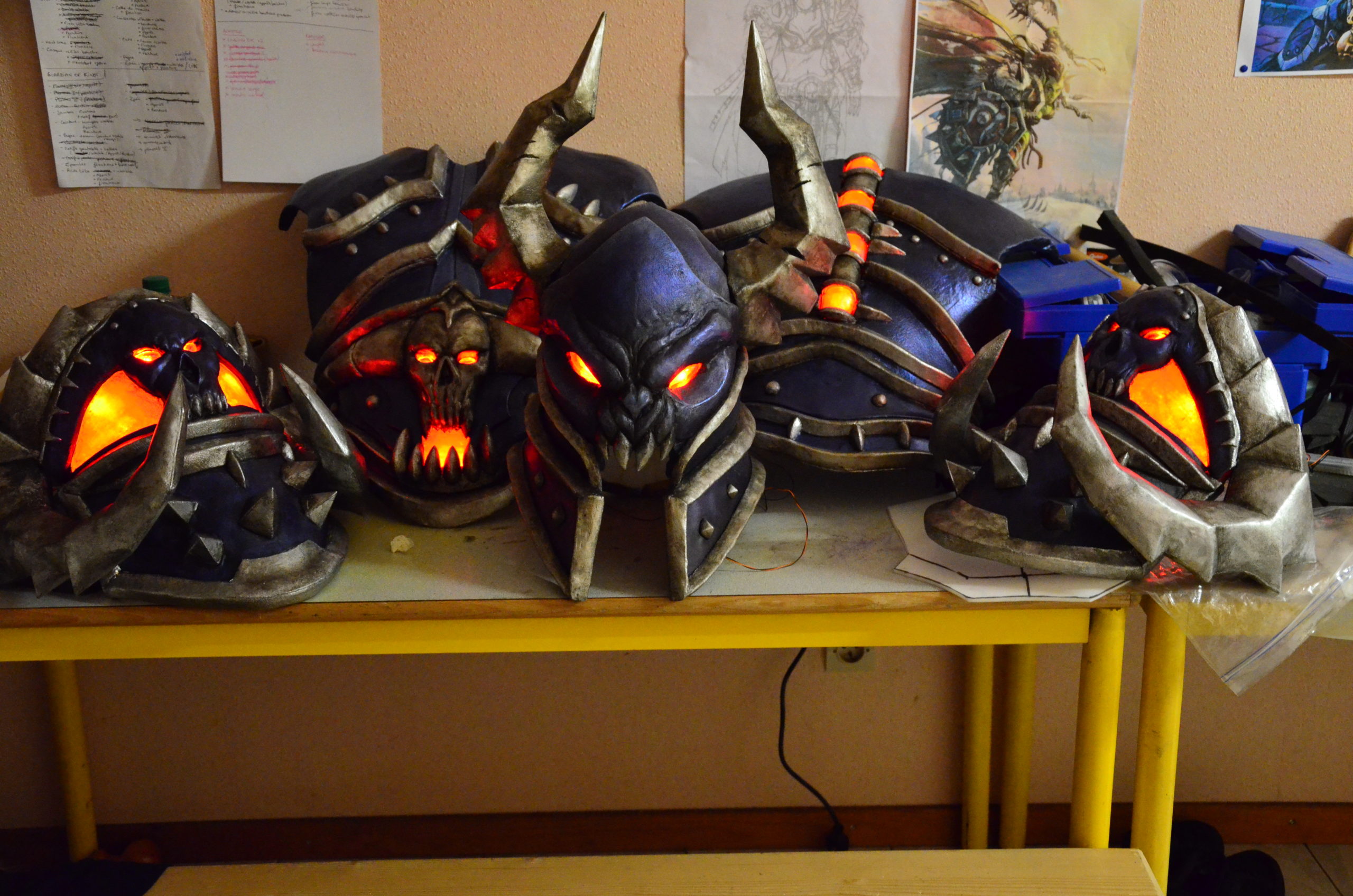 led lumières armure cosplay