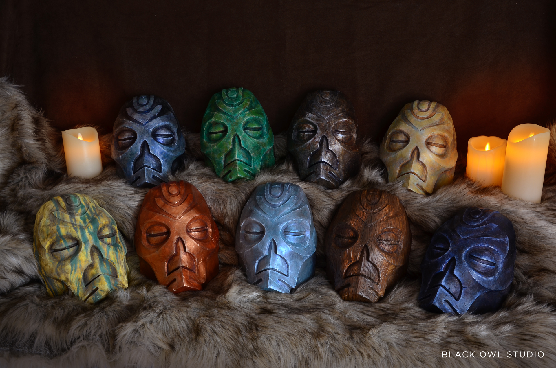 Dragon Priest Masks – Black Studio
