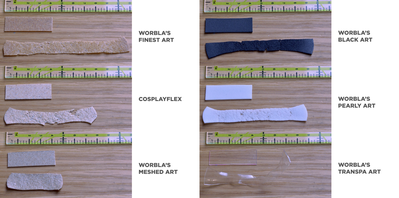 Worbla, Thibra, Cosplayflex. What's the difference?