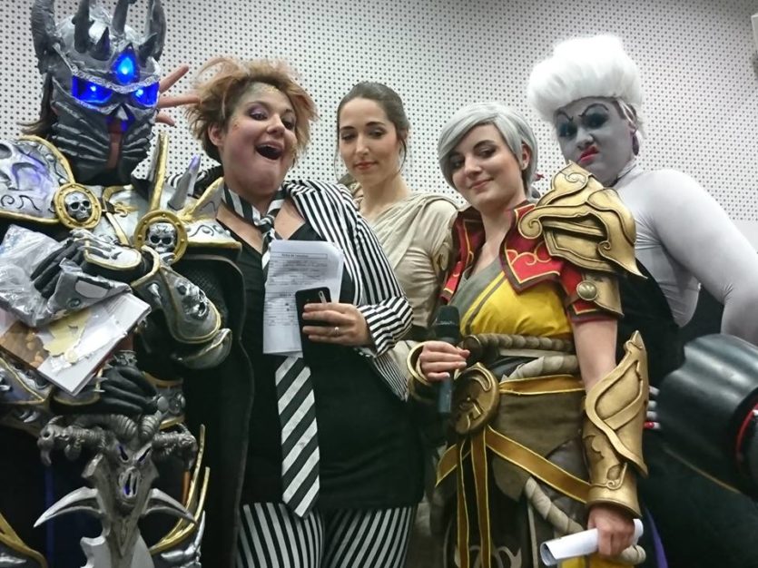 Avec Forgebois (3è place), et le jury : Eiryhan Créations, Mélyanis Cosplay et Yoshii Cosplay @ SF Connexion