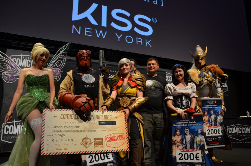 Riki Lecotey, Arlek1 Workshop (1ère place + prix FX), Black Owl Studio, Chris Donio, Newbie Cosplay (prix couture) et Aldarion Cosplay (prix armure)