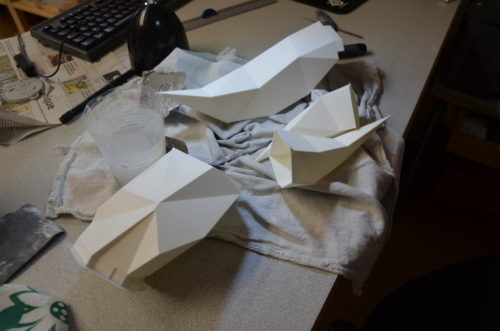 Assembling the flames on the Mulhouse PGS trophy