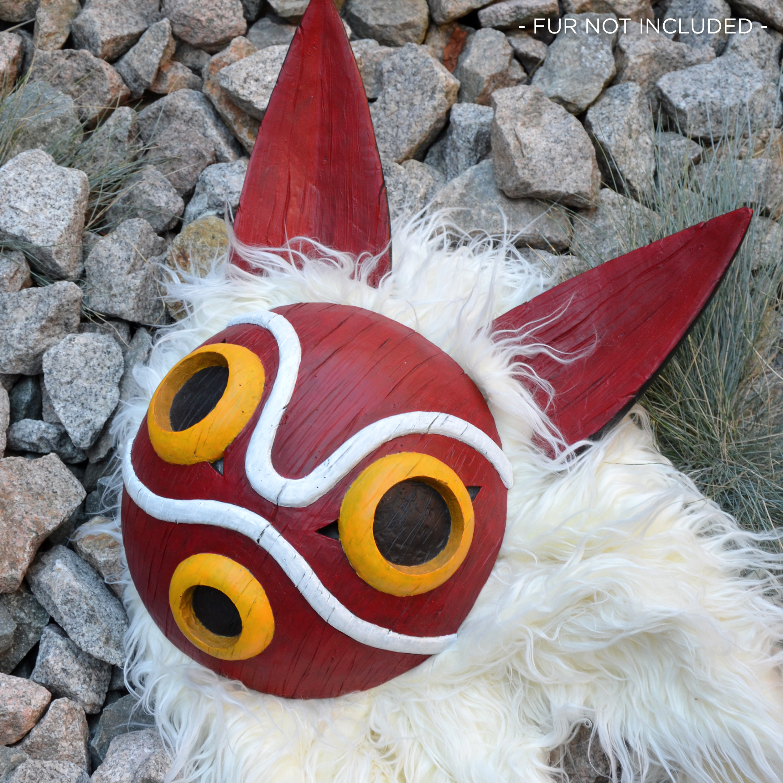 karakterisere stemning Størrelse San's Mask (Princess Mononoke) – Black Owl Studio