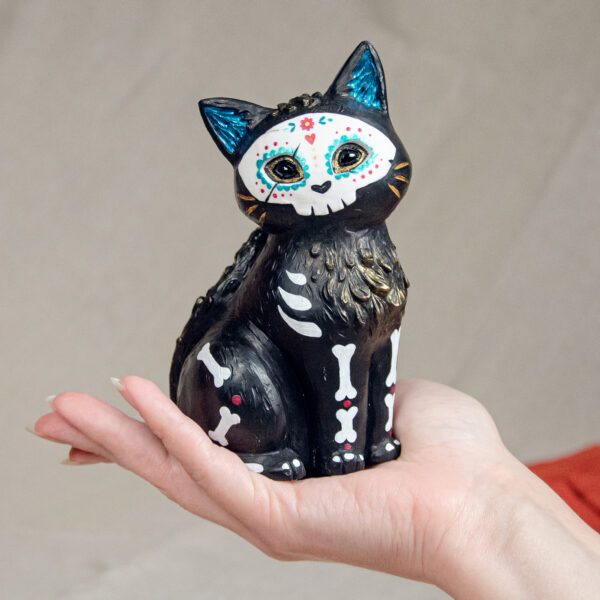 Sugar Skull Cat - Original – Image 2
