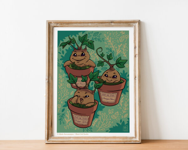 Prints Mandragores Chibi - Illustration (A4) – Image 2