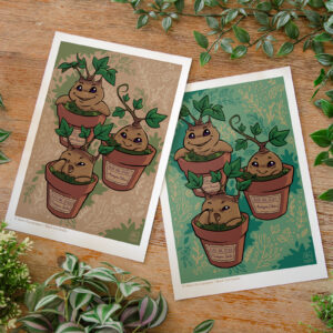 Prints Mandragores Chibi - Illustration (A4)