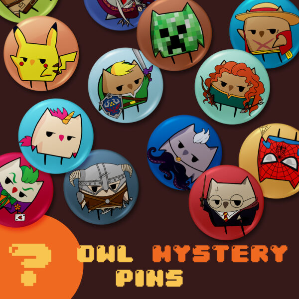 Owl Mystery Pins