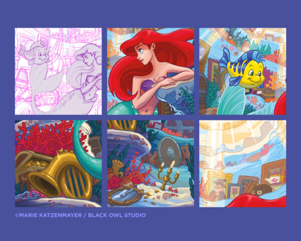 Print "La Petite Sirène" - Illustration (A4) – Image 3